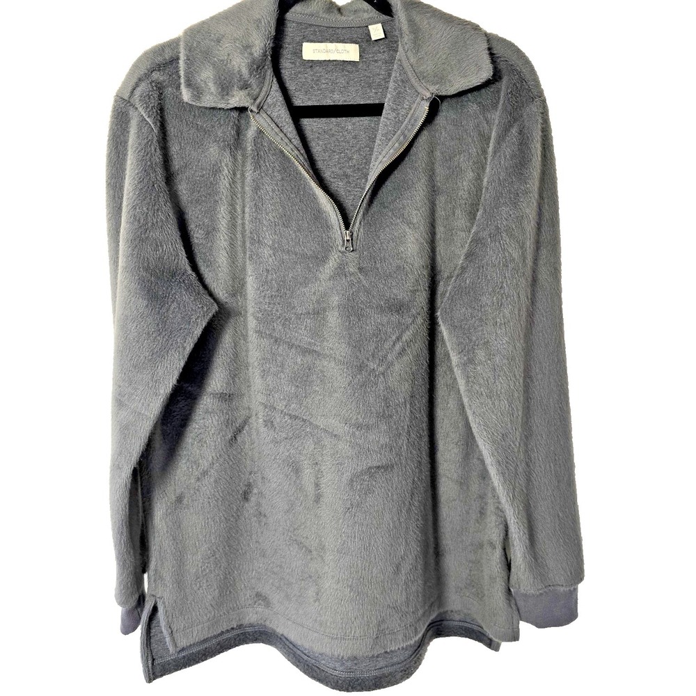 Urban Outfitters Standard Cloth Plush Fleece Long Sleeve Mens Small Zip Pullover - Picture 15 of 15